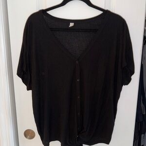 BP Black V-Neck Top